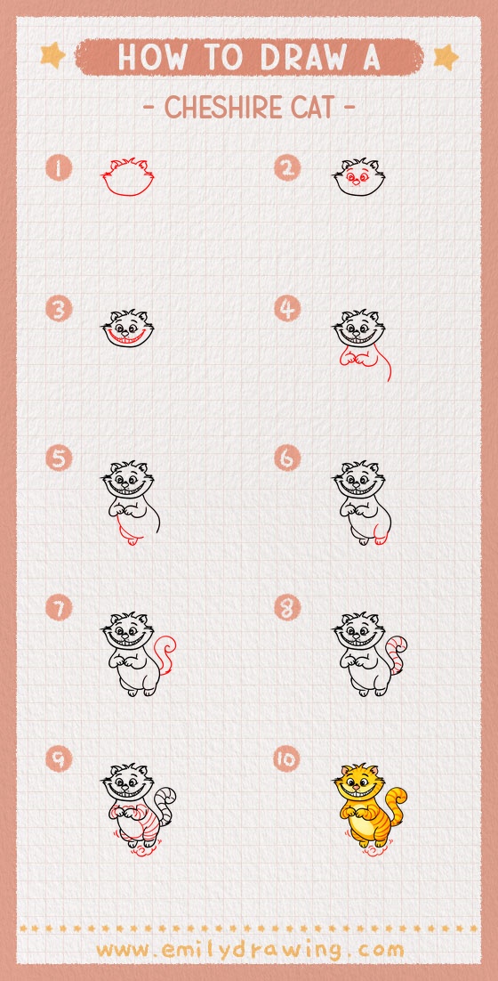 how to draw a cheshire cat pinterest pin